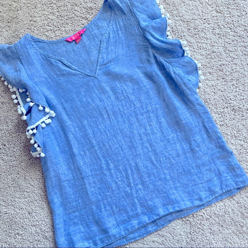 Lilly Pulitzer Pompom Top Sz S